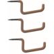 HME Products Bow and Gear Holders, Brown, Pack of 3, HME-BGH-3