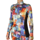 Hot Chillys Micro Elite Chamois Print Zip-T - Womens, Life In Color/Black, Medium, HC9924P-Life In Color/Black-M
