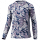 HUK Performance Fishing Current Camo Pursuit Long Sleeve Crew Neck Shirt - Youth, Ocean Tally Cam, Youth Large, H7120037-975-YL