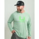 HUK Performance Fishing Huk Icon Crew Long Sleeve Shirt Fresh Salmon XL E13EC917, ATH1200573315L