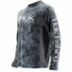 HUK Performance Fishing Mens Icon Camo Long Sleeve Top, SubPhantis Glacier, Extra Large, H1200143-095-XL