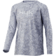 HUK Performance Fishing Running Lakes Pursuit L/S Shirt - Kids, Overcast Grey, YXS, H7120065-032-YXS