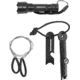 Humvee Outdoor Survival Kit with Wire Saw, Whistle , Fire Striker and LED Light, Black HMV-CP-12