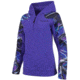 Huntworth 2-Tone Anti-Pill Fleece 1/4 Zip Hoodie - Womens, Violet/Huntworth Ultraviolet, Extra Large E-958-W-31UV/VT-XL
