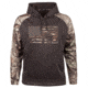 Huntworth Performance Fleece Hoodie Horizontal Camo Flag - Mens, Charcoal Gray / Hiddn, Large, E-9409-CG/HDN-L