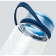 HydraPak Recon Bottle, 1L, Clear/Navy &amp; Cyan, BR02HP