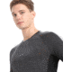 Icebreaker 125 ZoneKnit Long Sleeve Crewe Thermal Top - Mens, Jet Heather/Black/Metro Heather/Cb, Extra Small, IB0A56H3585XS
