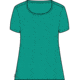 Icebreaker 150 Tech Lite II Short Sleeve Scoop Herenga T-Shirt - Women's, Flux Green/Dk Flux/Aop, Small, IB0A56TIA67S