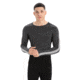 Icebreaker 200 ZoneKnit Long Sleeve Crewe Thermal Top - Mens, Jet Heather/Black/Metro Heather/Cb, Large, IB0A56HA585L