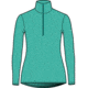 Icebreaker 260 Vertex Long Sleeve Half Zip Herenga Thermal Top - Women's, Flux Green/Snow/J, Small, IB0A56TA974S