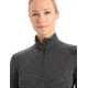 Icebreaker 260 ZoneKnit Long Sleeve Half Zip Thermal Top - Womens, Jet Heather/Black/Metro Heather/Cb, Large, IB0A56HI585L