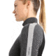 Icebreaker 260 ZoneKnit Long Sleeve Half Zip Thermal Top - Womens, Jet Heather/Black/Metro Heather/Cb, Large, IB0A56HI585L