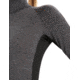 Icebreaker 260 ZoneKnit Long Sleeve Half Zip Thermal Top - Womens, Jet Heather/Black/Metro Heather/Cb, Large, IB0A56HI585L