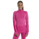 Icebreaker 260 ZoneKnit Long Sleeve Half Zip Thermal Top - Womens, Tempo/Electron Pink/Cb, Extra Small, IB0A56HI858XS