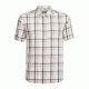 Icebreaker Compass Short Sleeve Shirt, Sandstone/Walnut/Plaid, L, 103611102L