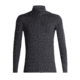 Icebreaker Descender Long Sleeve Zip - Mens, Jet Heather/Monsoon, Medium, 103464-005-M