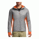 Helix Long Sleeve Zip Hood - Mens-Fossil/Spark-Large