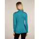 Icebreaker Merino 200 Oasis Long Sleeve Half Zip Thermal Top - Womens, Topaz, Large, IBB043800GQL
