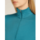 Icebreaker Merino 200 Oasis Long Sleeve Half Zip Thermal Top - Womens, Topaz, Large, IBB043800GQL