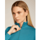 Icebreaker Merino 200 Oasis Long Sleeve Half Zip Thermal Top - Womens, Topaz, Large, IBB043800GQL