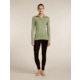 Icebreaker Merino 260 Tech Long Sleeve Half Zip Thermal Top - Womens, Lichen, Medium, IBB04390A74M
