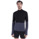 Icebreaker Merino Blend 200 RealFleece Descender LS Half Zip Hoodie - Mens, Black/Graphite/CB, Medium, IBBA56VYB54M