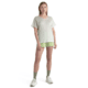 Icebreaker Merino Drayden Reversible SS Top Stripe - Womens, Ecru Heather/Glazen/S, Large, IB0A56ZWB78L