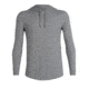 Icebreaker Cool-Lite Momentum Long Sleeve Hood - Men's, Fossil/Snow Heather, Medium, 103615005M