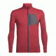 Icebreaker Momentum Long Sleeve Zip - Men's, Vintage Red/Monsoon, 3XL, 103613601XXXL