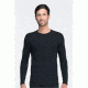 Oasis Long Sleeve Crewe Top - Mens-Black-Small