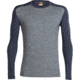 Icebreaker Oasis Long Sleeve Crew Top - Men's-Gritstone Heather/Stealth-Medium