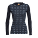 Icebreaker Oasis Long Sleeve Crew Top - Women's-Align Black/Snow-X-Small
