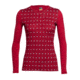 Icebreaker Oasis Long Sleeve Crew Top - Women's-Align Oxblood/Snow-Large
