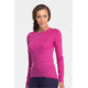 Icebreaker Oasis Long Sleeve Crew Top - Womens-Magenta-X-Large
