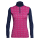 Icebreaker Oasis Long Sleeve Half Zip Top - Women's-Align Pop Pink/Snow/Admiral-Medium
