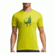 Tech Lite Short Sleeve Crew Graphic - Mens-Ski Rocker / Chartreuse-Small