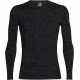 Icebreaker Tech Long Sleeve Crew Top - Men's-Black/Black-X-Large