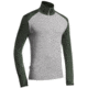 Icebreaker Tech Long Sleeve Half Zip - Mens-Metro Heather/Conifer-Large