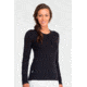 Icebreaker Tech Top Long Sleeve Crew - Women's-Stripe Cognac-Medium