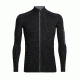 Icebreaker Tracer Long Sleeve Zip, Black/Monsoon, L, 104103001L