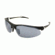 Ironman Inertia X Sunglasses, Matte Black Frame, Smoke with Silver Mirror Flash Lens, 10228856.QTS