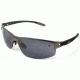 Ironman Tolerance Sunglasses, Satin Gun Frame, Smoke with Silver Mirror Flash Lens, 10200265.QTS