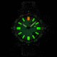 Isobrite Afterburner Series T100 Tritium Watch, Black/Green, 47mm, ISO4002
