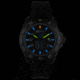 Isobrite Thin Blue Line T100 Tritium Mid-Size Watch, Black/Gray, 39.5mm, ISO3006