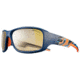 Julbo Stunt Sunglasses, Blue/Orange w/ Zebra Light Hard Lenses 4383112