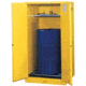 Justrite Cabinet Bi-Fold Self-Close Door Yellow, Flame Safety EX, 45 Gallon, 8945805