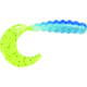 Kalin's Fishing Kalin Triple Threat Grub, 10, 2in, Blue/Silver/Chartreuse Tail, 2TG10-890
