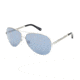 Kenneth Cole KC7062 Sunglasses - Shiny Light Nickeltin Frame Color, Blue Mirror Lens Color