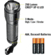 Kilimanjaro Gear LED Flashlight 2pk, Black, 250 Lumens, 3 AAA Included KJ910080, EDEMO1