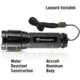 Kilimanjaro Gear LED Tactical Flashlight, Black, 250 Lumens, 3 AAA Included KJ910079, EDEMO1